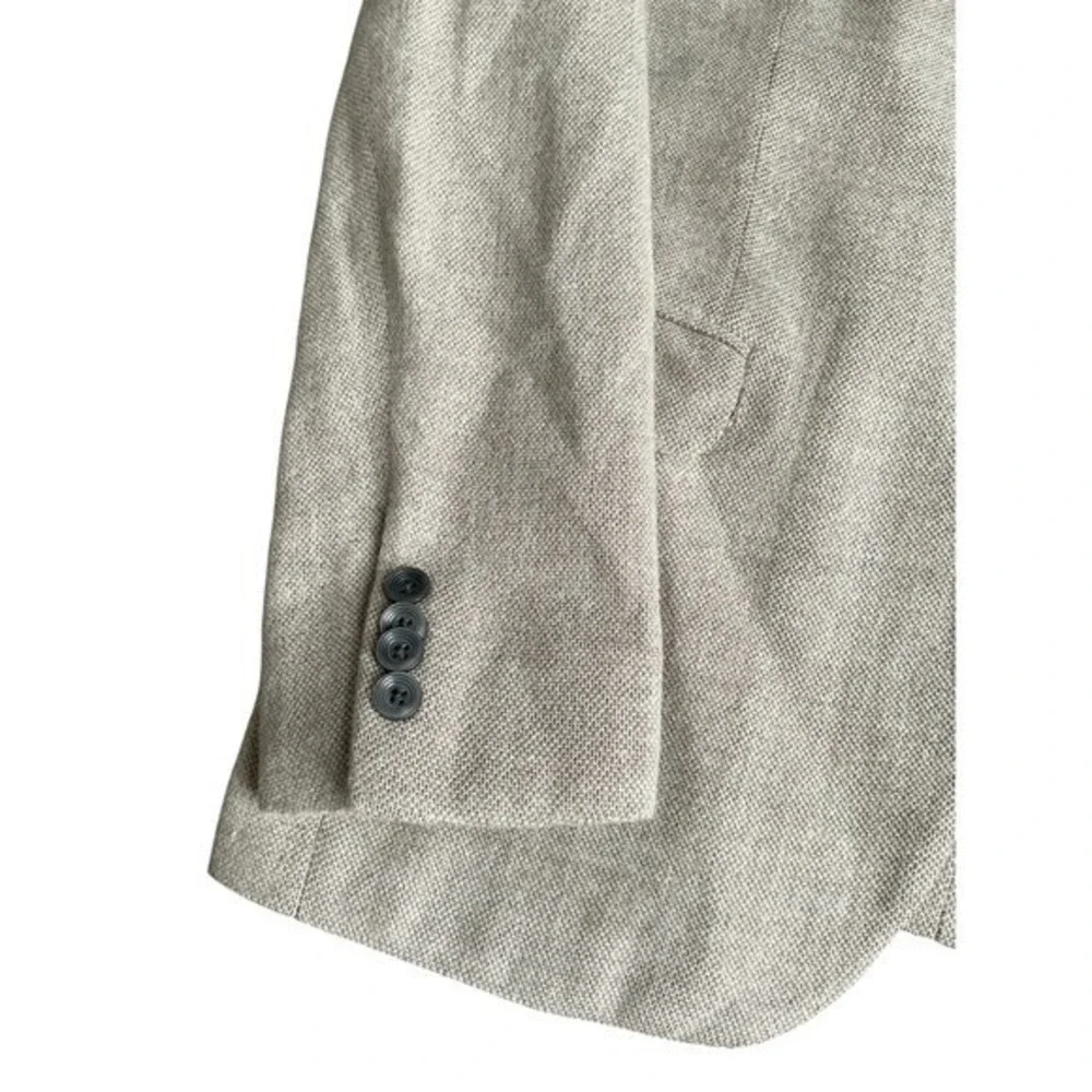Jack Victor Mens Light Tan cream‎ wool silk Blend Sport Coat blazer sz 46R